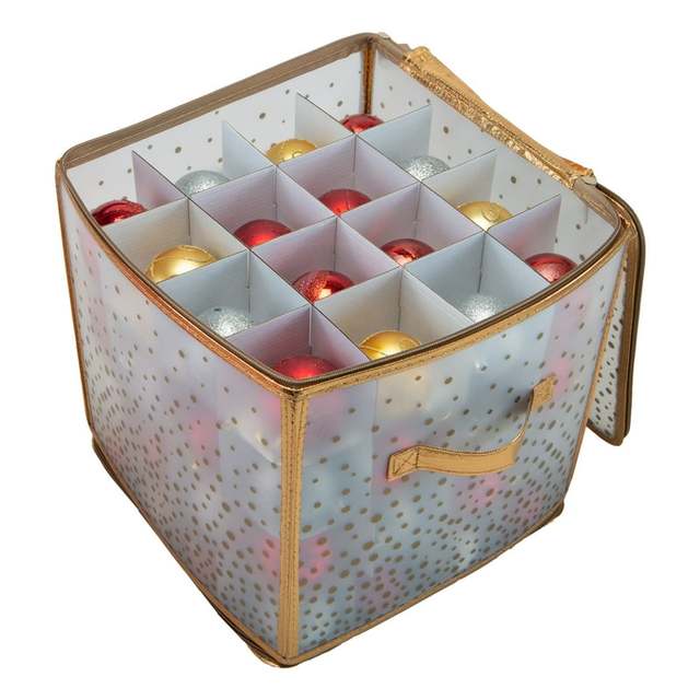 Ornament Storage Box Organizer in Gold Printed Plastic Collapsible storage  box Plastic storage Storage box plastic container Kit - AliExpress